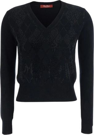Max Mara V-hals Breiwerk - Dames - V-hals truien - Zwart - L - Truien & Vesten