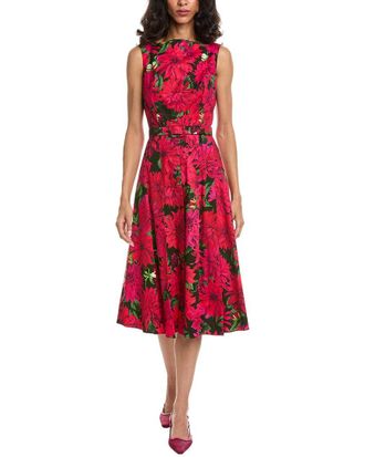 Oscar De La Renta Dahlia Poplin Shirtdress