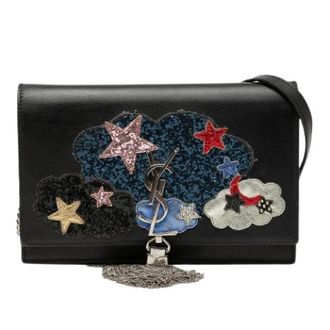 Saint Laurent Pre-owned Kate Wallet on Chain - Dames - Pre-owned - Zwart - Maat: ONE Size Zijde