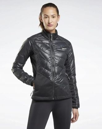 OEM Chaqueta Negra De Mujer Reebok Con Cremallera Con Logo Xl 0a6b1 Fondos