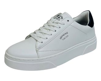 Generic Mens Faux Leather Casual Lace Up Comfy Trainers Walking Shoes Sneakers (White, UK Footwear Size System, Adult, Men, Numeric, Medium, 9.5)