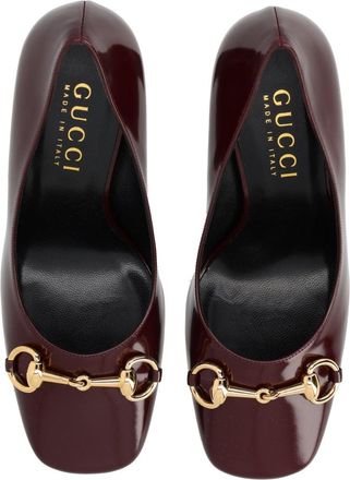 Gucci Womens Leather Pumps Lady Bordeaux Calf