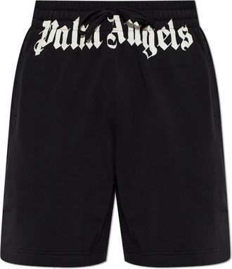 Palm Angels Logo Shorts - - Shorts - Uomo - Nero - S