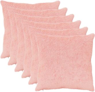vidaXL Funda De Almohada 6 Uds. Heerlen Rosa 55 X 55 Cm Vidaxl