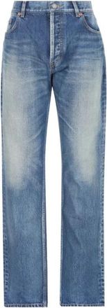 Saint Laurent Relaxed Straight Jeans - Dames - Regular Fit Jeans - Blauw - W28 - Katoen - Jeans