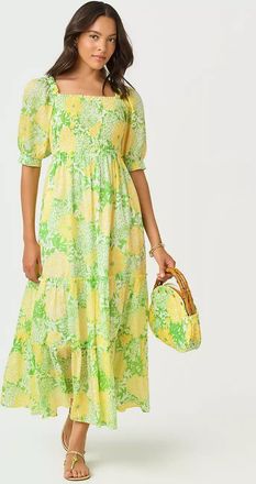 Lilly Pulitzer Hadly Short Sleeve Smocked Maxi Dress
