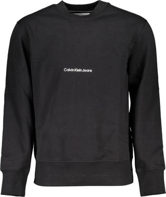 Calvin Klein Katoenen sweatshirt met ronde hals- borduursel en logo - Heren - Sweatshirts - Zwart - XL - Katoen - Hoodies & sweatvesten