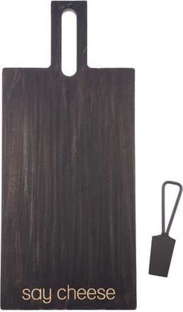 Karma Gifts Say Cheese Acacia Wood Charcuterie Board in Black at Nordstrom Rack