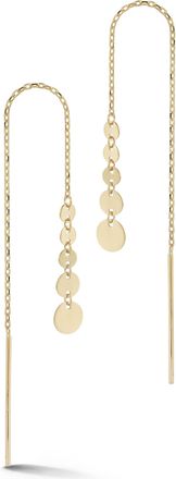 Ember Fine Jewelry 14K Gold Graduated Disc Threader Earrings