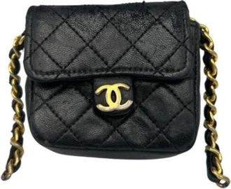 Chanel Pre-owned Cross Body Bags, female, Black, Size: ONE SIZE Pre-owned Fabric chanel-bags