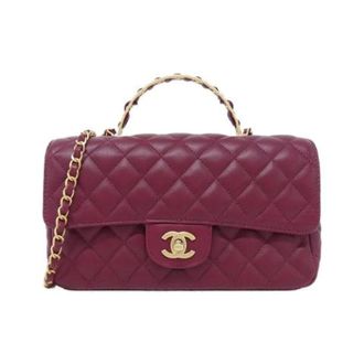 Chanel Pre-owned Lamslederen Schoudertas - Dames - Pre-owned - Rood - Maat: ONE Size Leer