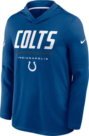 Nike Indianapolis Colts Sideline Nike Mens Dri-FIT NFL Long-Sleeve Hooded Top in Blue | 03B9088K98-TG4
