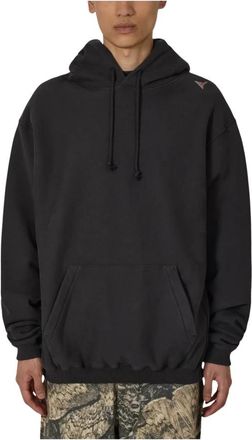 Roa Logo Hoodie Washed - Heren - Hoodies - Zwart - S - Katoen - Hoodies & sweatvesten