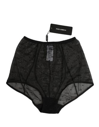 Dolce & Gabbana Black Nylon Stretch Slip Girdle Panty Womens Underwear