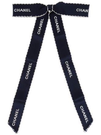 Chanel Spilla a forma di fiocco anni 90-2000 - Blu