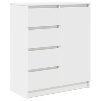 Berkfield Home Sideboard with Drawers White 71x35x84 cm Engineered Wood | Size: 71 x 35 x 84 cm