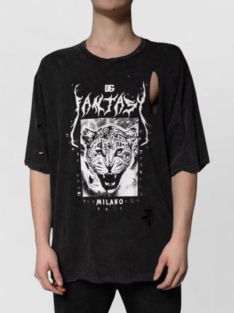 Dolce & Gabbana cotton graphic print crew neck t-shirt