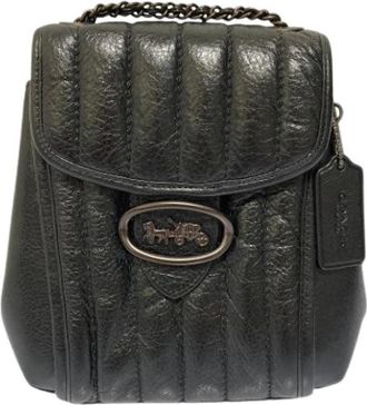Coach Pre-owned Melody Leather 2way Backpack - Dames - Vintage Rugzakken - Zwart - ONE Size - Leer - Vintage