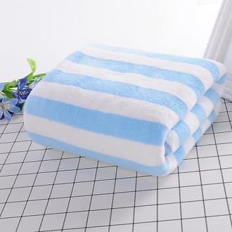 OEM Toalla De Playa A Rayas Azul Cielo, 70 X 140 Cm, 1 Unidad