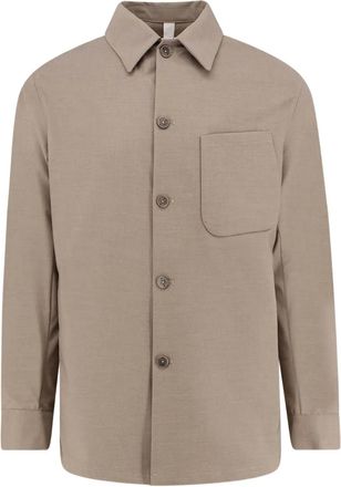 Hevò Bari patch-pocket buttoned overshirt - Neutrals