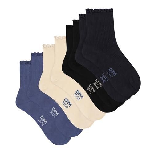 Dim Femme Lot De Modal X4 Socquettes, Marine/Noir/Bleu Turquin/Creme ...
