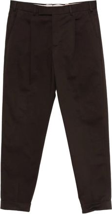 Pantaloni Torino Geplooide broek met cuffs - Bruin