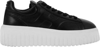 Hogan H-Stripes Platform Sneakers - Dames - Sneakers - Zwart - 35 EU - Leer - Schoenen