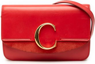 Ferragamo Pre-owned Ferragamo Small Calfskin and Suede C Clutch With Chain Ladies 01 19 45 65