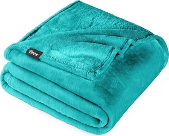 Bare Home Microplush Fleece Blanket in Emerald at Nordstrom, Size Twin