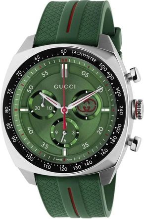 Gucci Gucci Interlocking Chronograph Quartz Green Dial Mens Watch YA142319