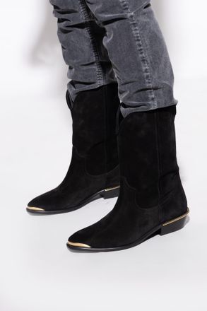 Isabel Marant Suede Ankle Boots Elbana, Womens, Black