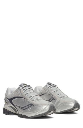 Saucony Gender Inclusive ProGrid v2 Sneaker in Silver/Navy at Nordstrom, Size 11.5
