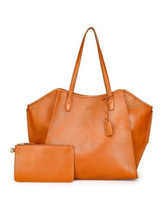 OLD TREND Iris Large Leather Carryall Tote in Chestnut at Nordstrom