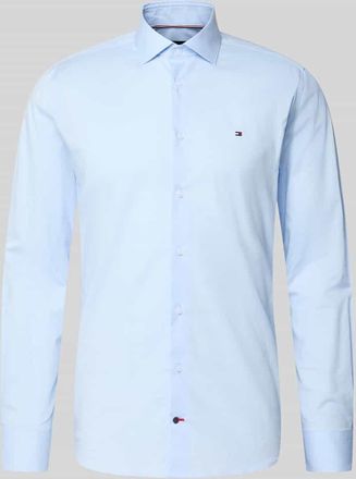 Tommy Hilfiger Tailored Slim Fit Businesshemd aus Baumwoll-Mix in Blau, Gr&ouml;&szlig;e 39