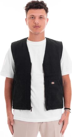 Dickies Giubbotto Duck Canvas Smanicato - Heren - Bodywarmers - Zwart - S - Jassen