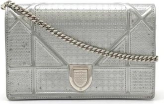 Dior Tweedehands leren schoudertassen - Dames - Vintage Schoudertas - Grijs - ONE Size - Leer - Vintage