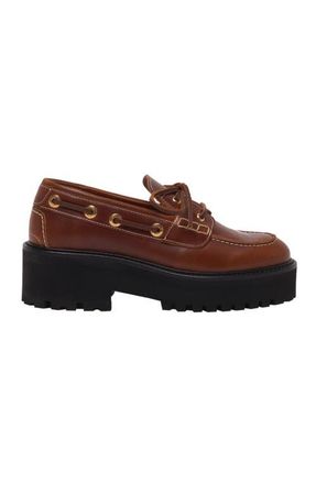 Maje Boat shoes with chunky sole in Brown at Nordstrom, Size 39