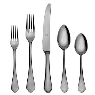 Mepra Dolce Vita Flatware Set - 5 Pieces in Black Gold at Nordstrom