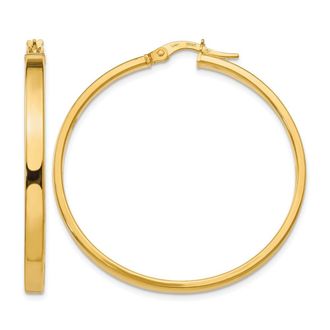 Diamond2Deal 14K Yellow Gold Round Shape Hoop Earrings 40mm