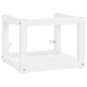 Berkfield Home Elegant Bathroom Washbasin Frame with Built-in Basin White Iron