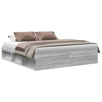 Berkfield Home Bed Frame Grey Sonoma 200x200 cm