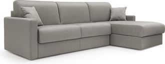 Divani.Store Divani.store - Chris Sof&aacute; Esquinero De 5 Plazas En Tejido Impermeable 248 Cm Izquierdo (mat. 120x197) Taupe