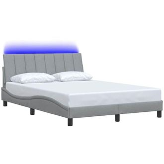 vidaXL Vidaxl - Estructura De Cama Sin Colch&oacute;n Tela Gris Claro 120x200 Cm