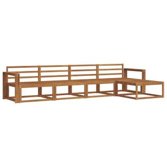 vidaXL Conjunto De Sof&aacute;s De Exterior 5 Pcs Natural Vidaxl
