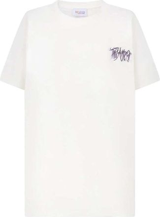 The Attico Das wei&szlig;e und mehrfarbige Attico-T-Shirt