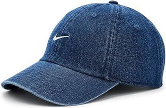 Nike Club Unstructured Denim Cap Baseball Caps College Navy/White : MD/LG, Cotton