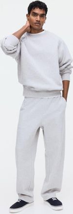 H&M Relaxed-fit Interlock Sweatpants in Light Gray Melange at Nordstrom, Size Xx-Large