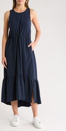 Zella Pursuit Tiered Midi Dress in Navy Sapphire at Nordstrom Rack, Size X-Large