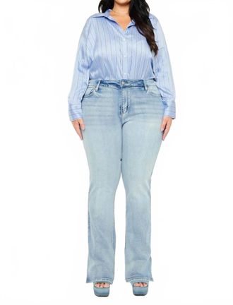 Kancan Mid Rise Y2K Bootcut Jeans In Medium Denim