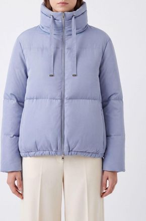 Herno Piumino corto in nylon idrorepellente con collo a imbuto e coulisse sul fondo